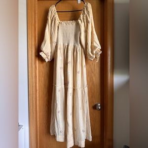 Free People Dahlia Embroidered Maxi Dress, size Medium. Brand New, never worn.